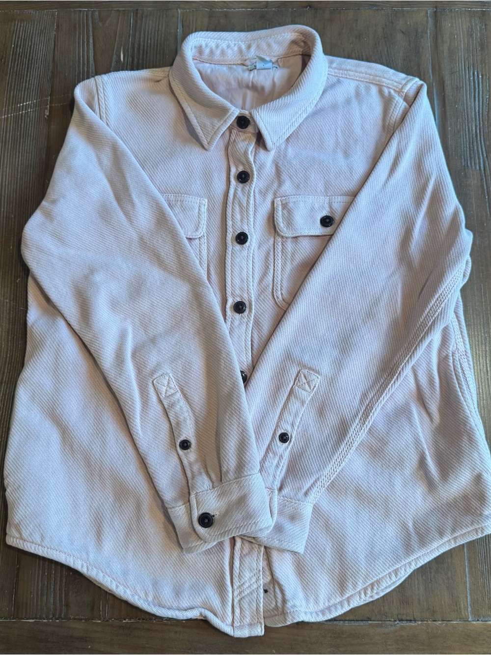 L.L. Bean Shirt Jacket Size S Pink Corduroy Button-Down